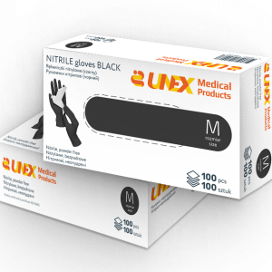 Нітрилові рукавички чорні UNEX Careful Products