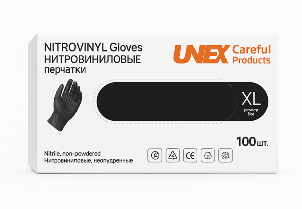Нітровініл 6г UNEX Нітровінілові рукавички UNEX Careful Products