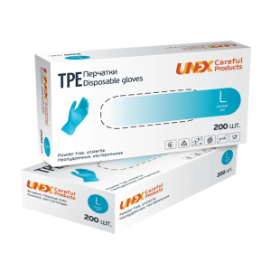 TPE рукавички блакитні UNEX Medical Products