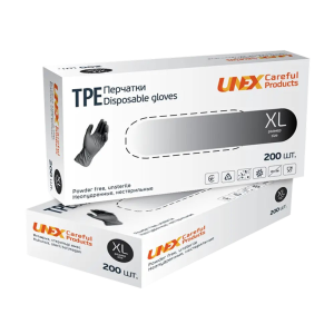 TPE рукавички чорні UNEX Medical Products